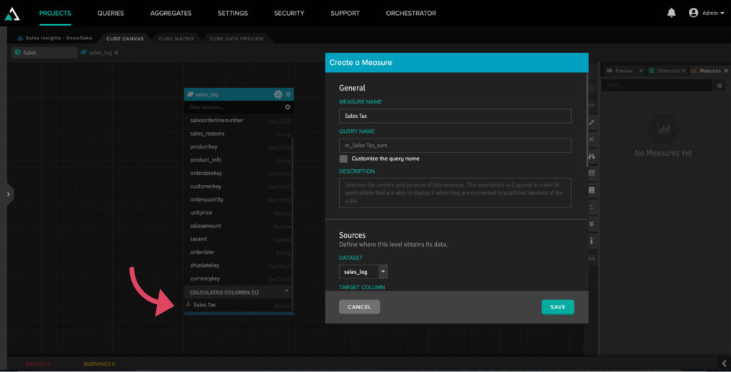 Create a Measure Screen