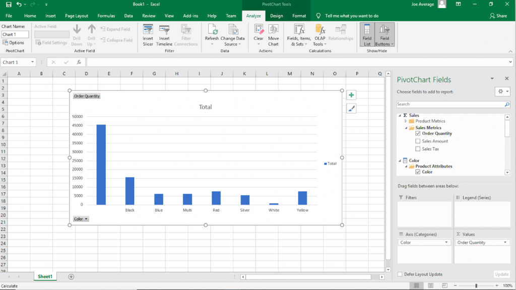 Virtual Data Model in Excel - Data Analysis
