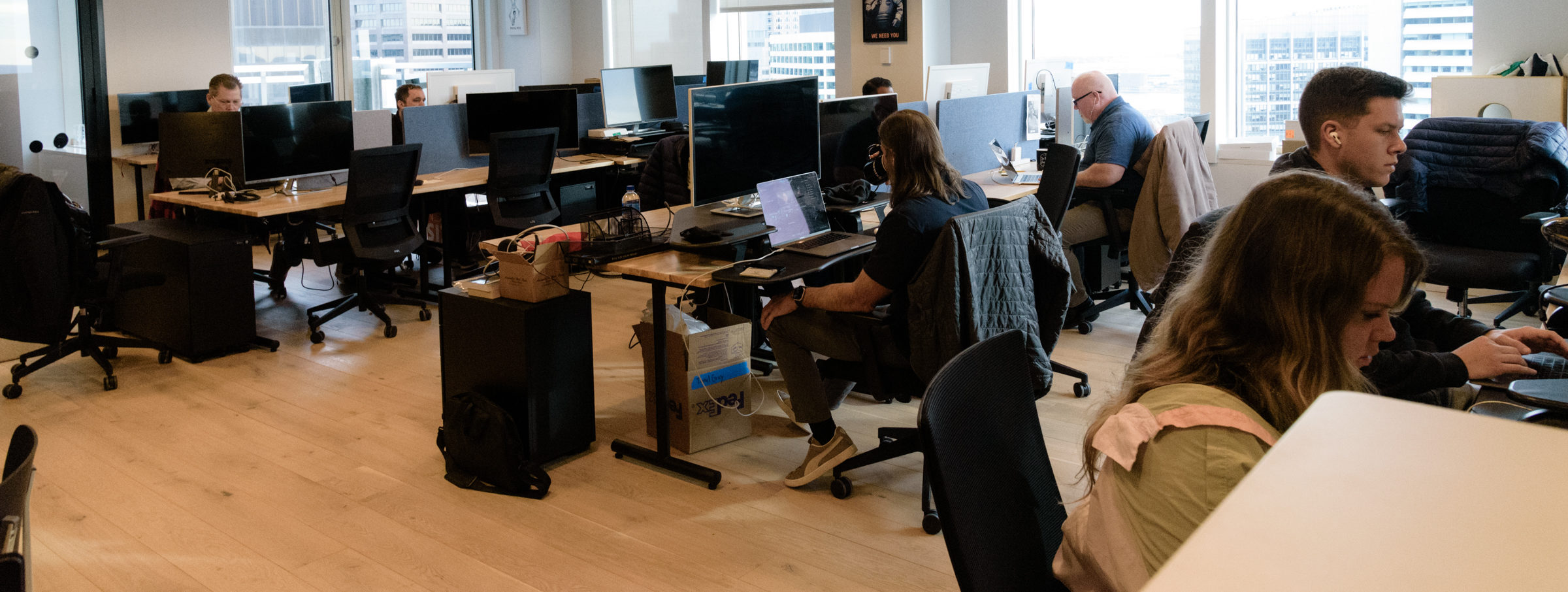 AtScale Employees Sitting At Desks