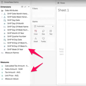 Tableau - View data from AtScale model