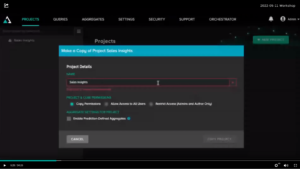 AtScale Design Center - Make a Copy of Project Sales Insights