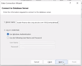 Excel Connect to Database Server