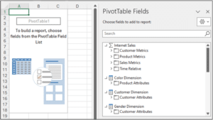 An Excel PivotTable connected to an AtScale data model