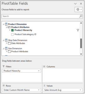 Fig 05 – Adding Product Hierarchy as a Filter