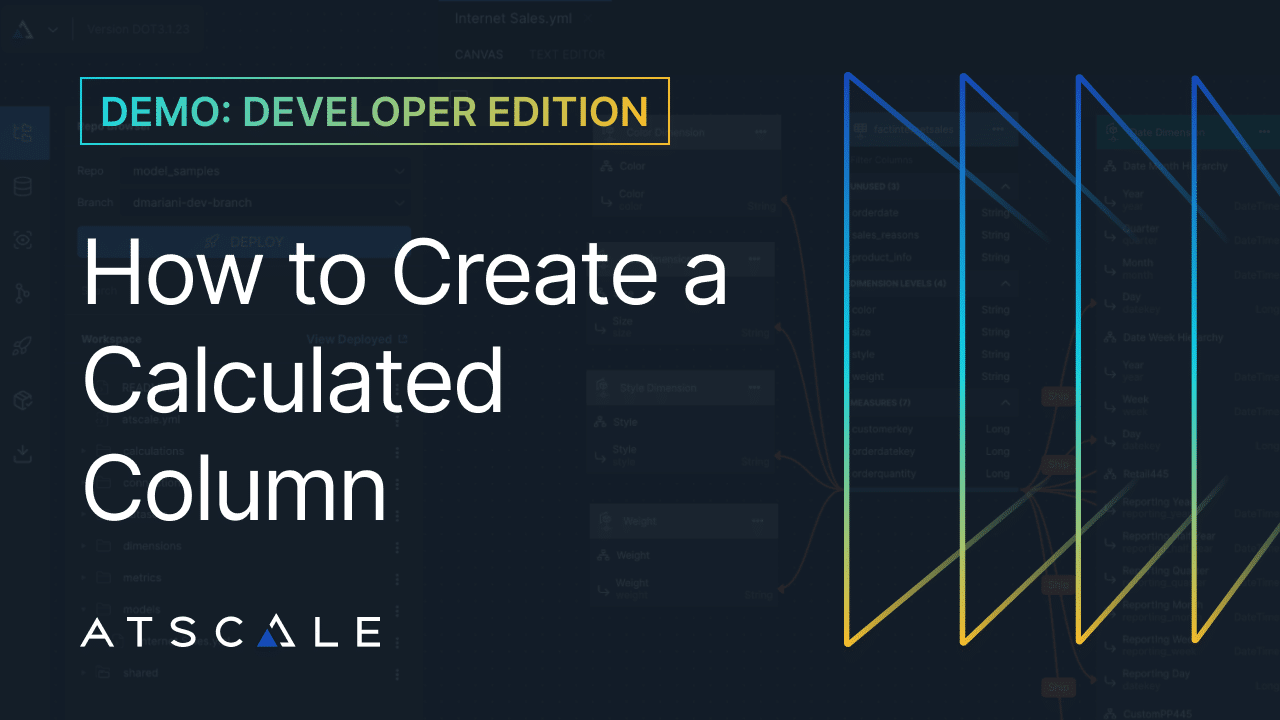 How to create a calculated column atscale