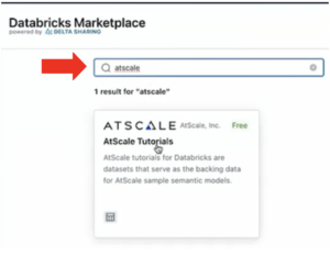 Databricks Marketplace search bar 