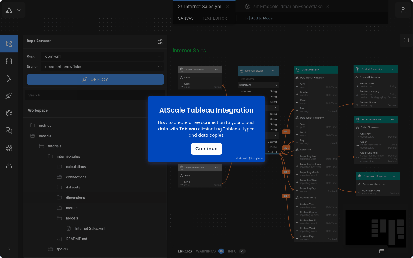 AtScale + Tableau connector